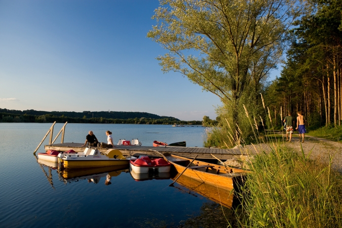 Bootssteg am Viehofnersee - St. Pölten in Niederösterreich